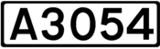 A3054 road shield