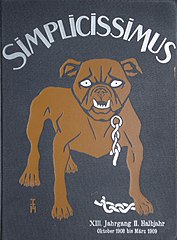 Simplicissimus, couverture de l'album 1908-1909