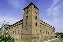 The Visconti Castle of Pavia which hosted the court of Galeazzo II and Gian Galeazzo Visconteo Castle of Pavia.jpg