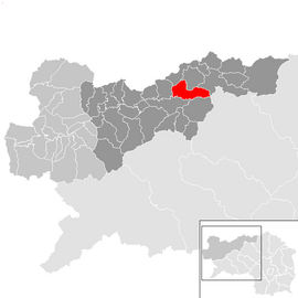 Poloha obce Weng im Gesäuse v okrese Liezen (klikacia mapa)