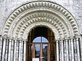 Selby Abbey, England, Westportal mit reichem geometrischen Dekor