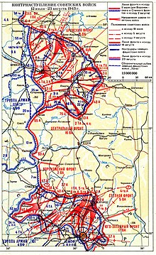 Contraofensiva del Ejército Rojo tras frustrar la operación Ciudadela germana.