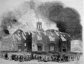 The National on fire, 1852[20]