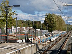 Oldenzaal, Bau des neuen Bahnsteiggleises 1b