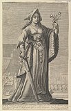 Иллюстрация издания «Галерея сильных женщин». Христианка и француженка. 1647. Офорт, резец