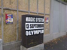 Афиша концерта Magic System от 13 сентября 2014 г. на улице Олимпия Келлер в Париже.jpg