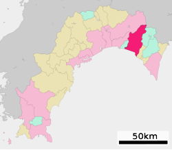 Location of Aki in Kōchi Prefecture