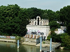 L'emplacement de l'ancien pont de Clichy en 2013