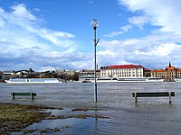Bratislava does not usually suffer major floods, but the Danube sometimes overflows its right bank