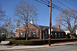 The town office building