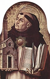 Thomas Aquinas, an influential Roman Catholic theologian Carlo Crivelli 007.jpg