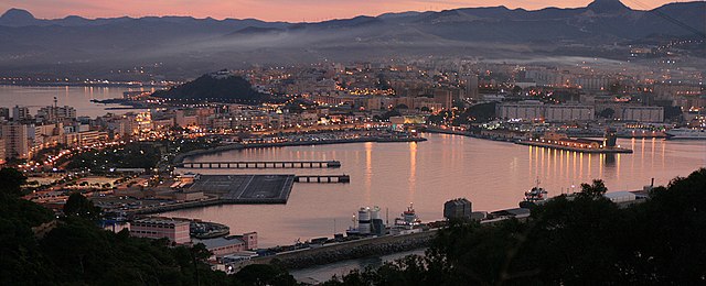 Vista de Ceuta desde o mar