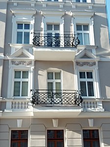 Detail of the balconies