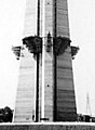 Bauarbeiten am Turmschaft, August 1974