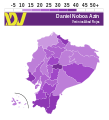 Résultats de Daniel Noboa par province au 1er tour