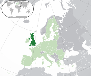 English: (Green) the United Kingdom. (Light-gr...