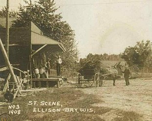 1908 postcard depicting Ellison Bay