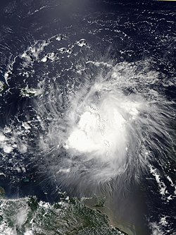 Erika le 27 août à 17 h 25 UTC
