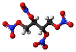 Mô hình nút và đoạn của phân tử erythritol tetranitrat