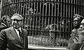 US official Kissinger visits zoo at president's palace, April 1976