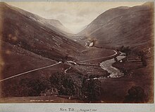 George Washington Wilson's August 1885 photograph of the Glen Tilt looking upstream toward Forest Lodge Glen Tilt Aug 1885.jpg