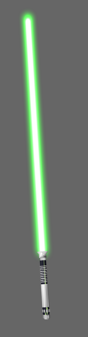 A green lightsaber.