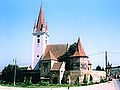 Die Kirchenburg von Grossau bei Hermannstadt.