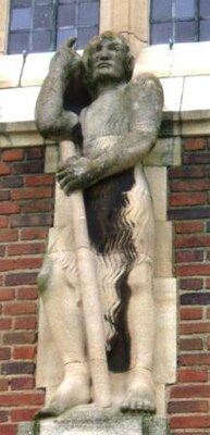 Eric Gill’s “St John the Baptist” above the south door