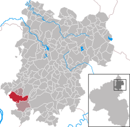 Läget för Höhr-Grenzhausen i Westerwaldkreis