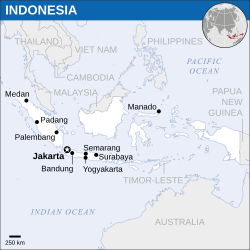 Location of Indonesia