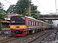 Ex-Nambu Line 205-0 series in Tebet, South Jakarta, April 28, 2016. Notice two additional cars from 205-131F and still wearing Nambu Line livery.