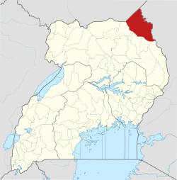 District location in Uganda