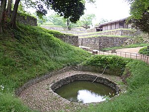 新田金山城（月ノ池と大手虎口[注 1]）