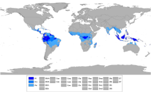 World Climate  on Tropical Climate Zones Of The Earth Where All Twelve Months Have Mean