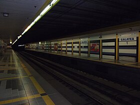 La stazione di Galatea, vista dal marciapiede n. 2.