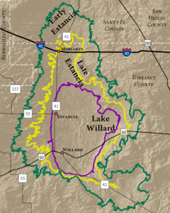 Three stages of Lake Estancia, by Guerillero