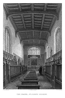 Old College Chapel LeKeux - Cambridge, c1840 - St John's 05, Chapel - memorialsofcambr01wriguoft 0214.jpg