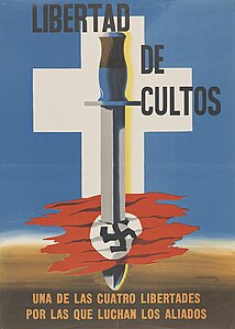 Poster, Libertad de cultos (Freedom of Worship) (1942)
