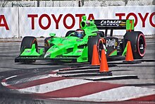 Danica Patrick' Andretti Autosport GoDaddy sponsored IndyCar, at the 2011 Long Beach Grand Prix Long Beach 2011 GP - Danica Patrick.jpg