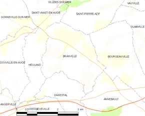 Poziția localității Branville