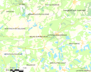Poziția localității Neung-sur-Beuvron