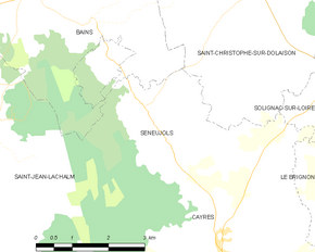 Poziția localității Séneujols