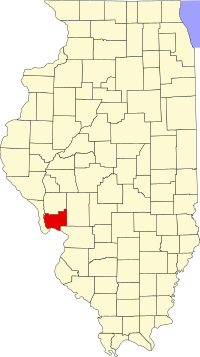 Locatie van Jersey County in Illinois