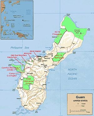 Map of Military Installations on Guam