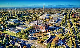 Luchtfoto van het Media Park (2022)