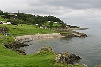 A View of Moville's Green and Lough Foyle coast.