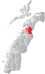 Sørfold markert med rødt på fylkeskartet