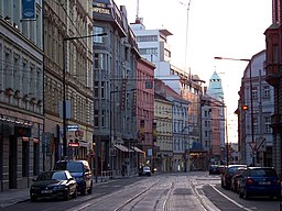 Východní část od hotelu Imperial k Bílé labuti