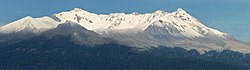 Vrchol Nevado de Toluca od města Lerma