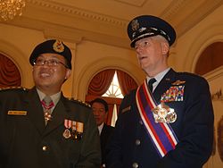 General Richard Meyers with the award Ng Yat Chung with Richard Myers, 050602-F-0193C-114.jpg